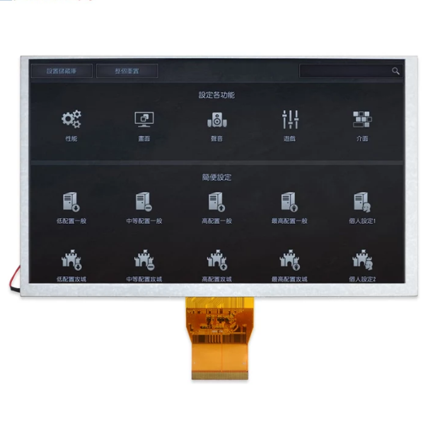 9 inch 1024x600 TFT LCD with 300cd/m2