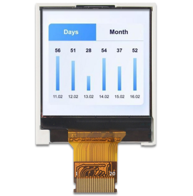 1.41 inch 128*128 TFT LCD with 150nits brightness