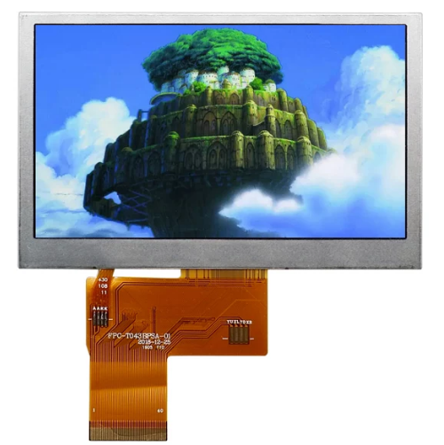 4.3 inch 800x480 WVGA IPS LCD Module